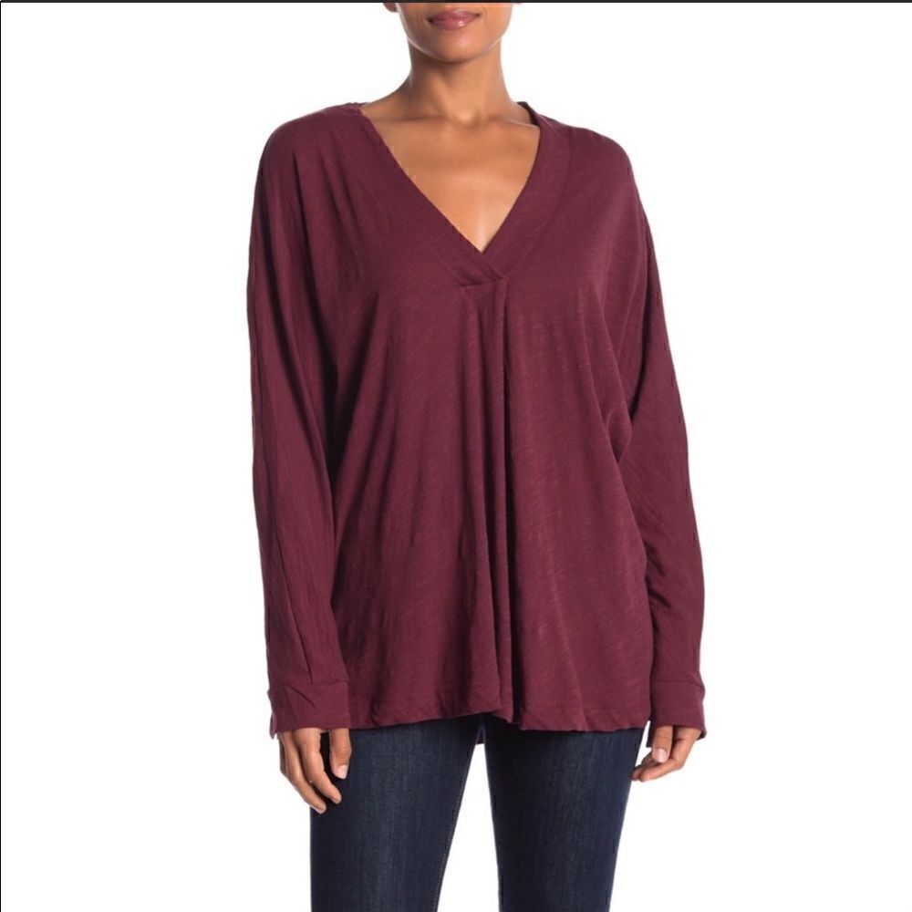 Lush Oversized V-Neck Tee 